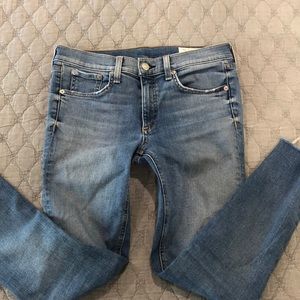 Rag & bone raw hem skinny jeans